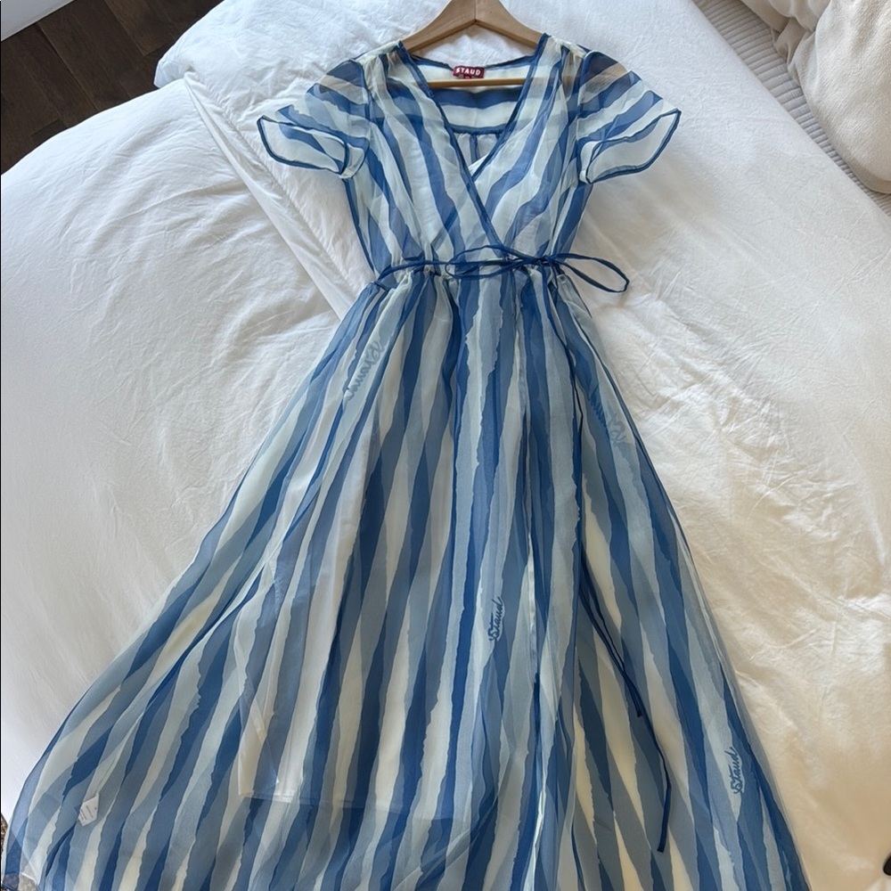 COPY - Staud Chic Blue and White Striped Dress